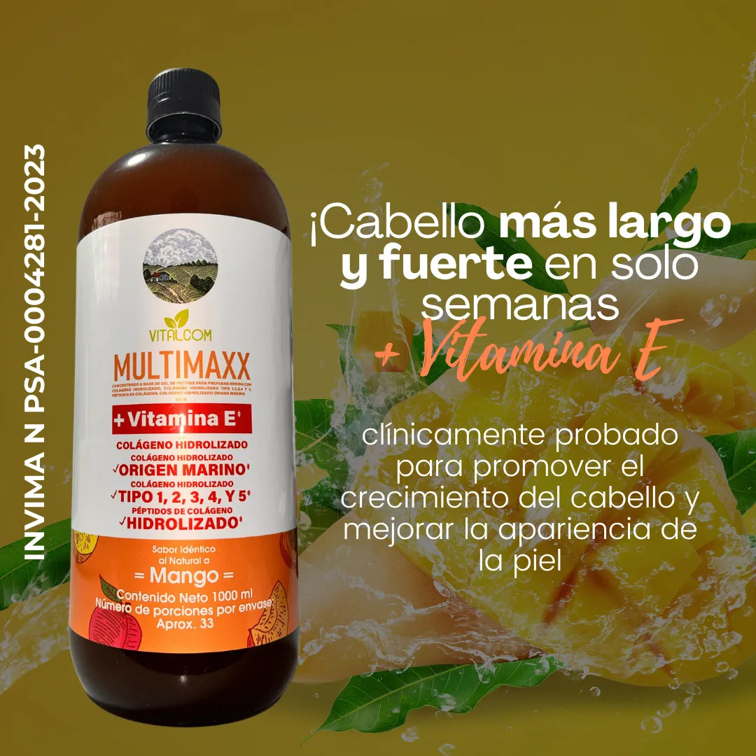 1 LITRO COLAGENO MARINO HIDROLIZADO MANGO