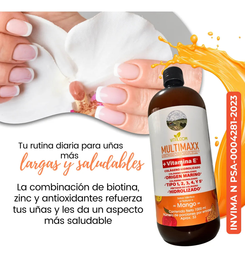 1 LITRO COLAGENO MARINO HIDROLIZADO MANGO