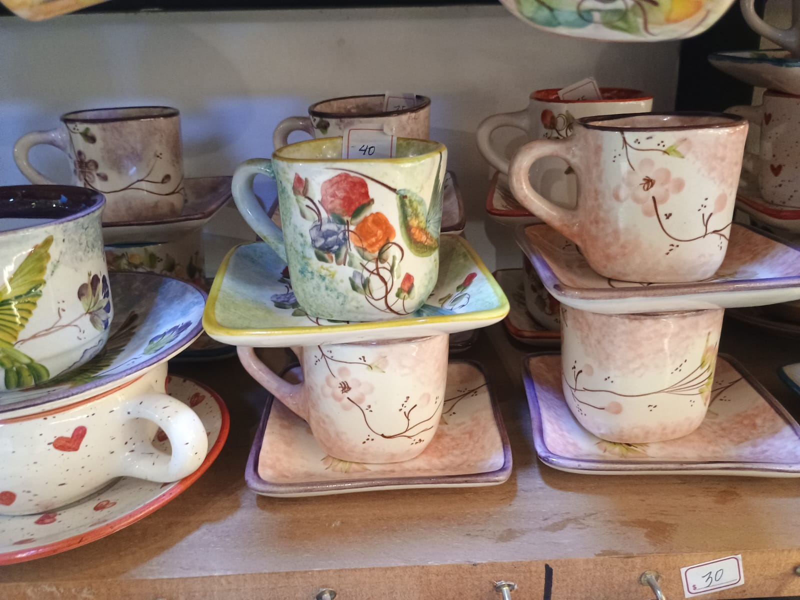 Ceramicas colombianas artesanales Carmen de viboral pintadas a mano