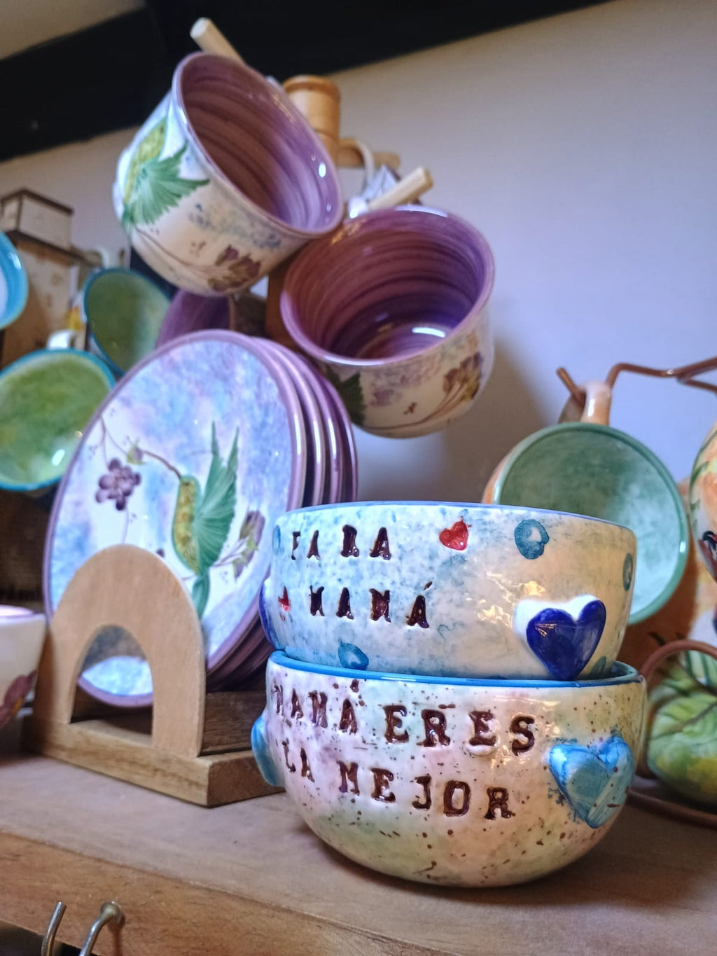 Ceramicas colombianas artesanales Carmen de viboral pintadas a mano