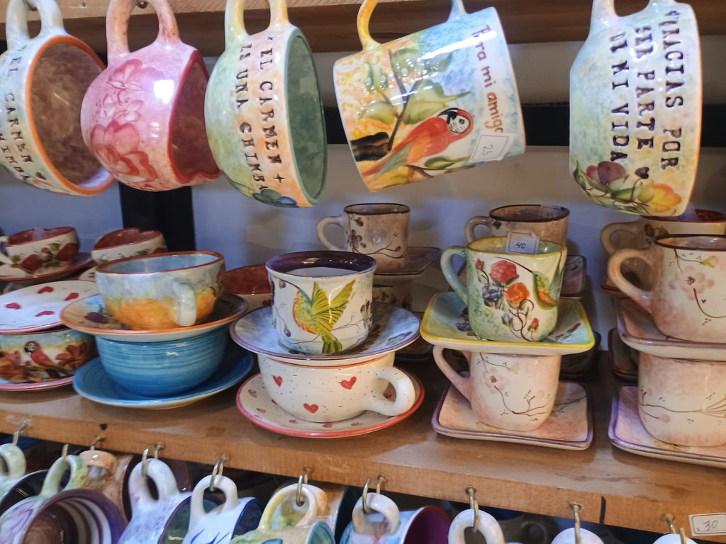 Ceramicas colombianas artesanales Carmen de viboral pintadas a mano